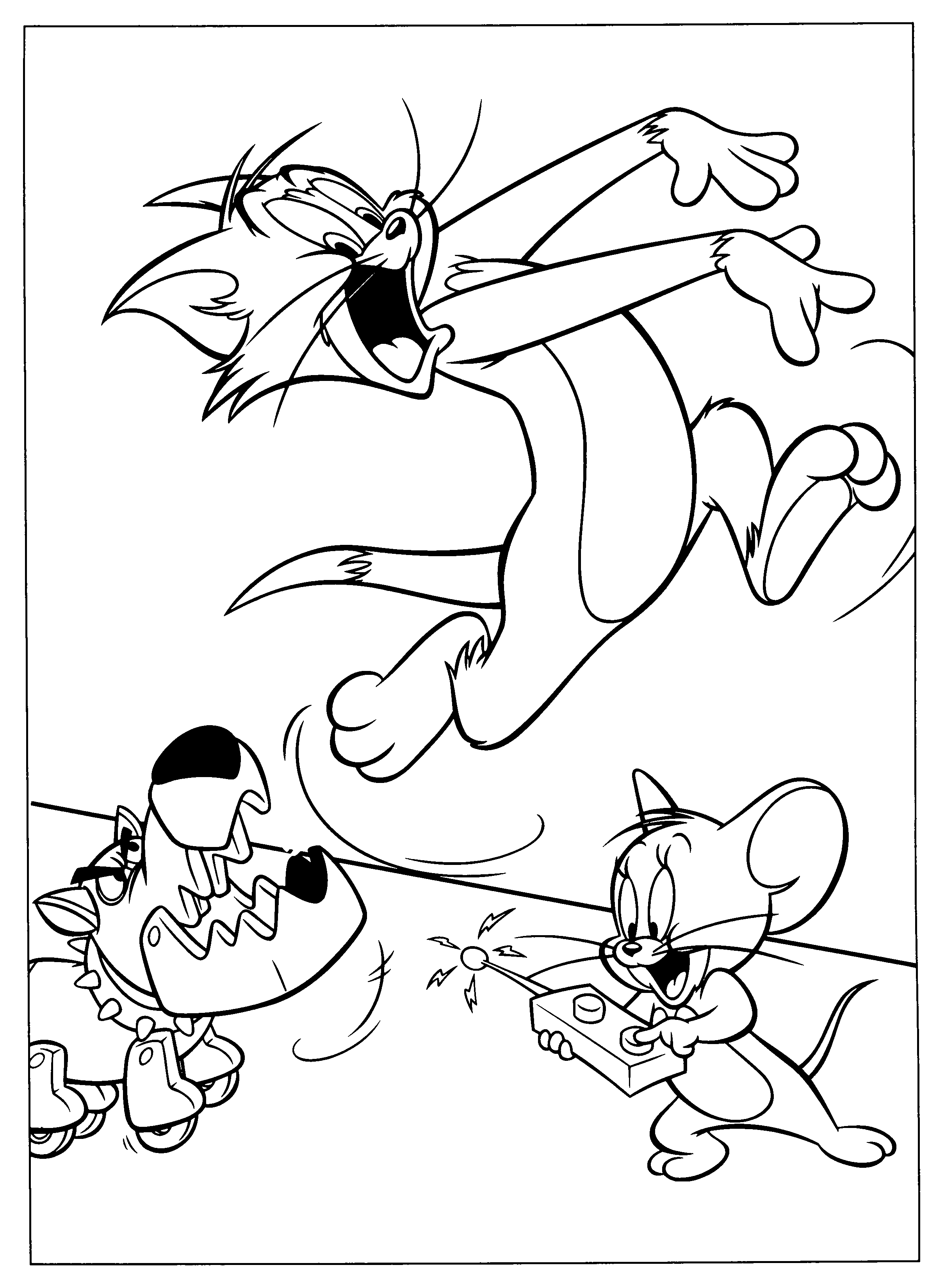 Download Tom And Jerry Spike Coloring Pages - Coloring Home