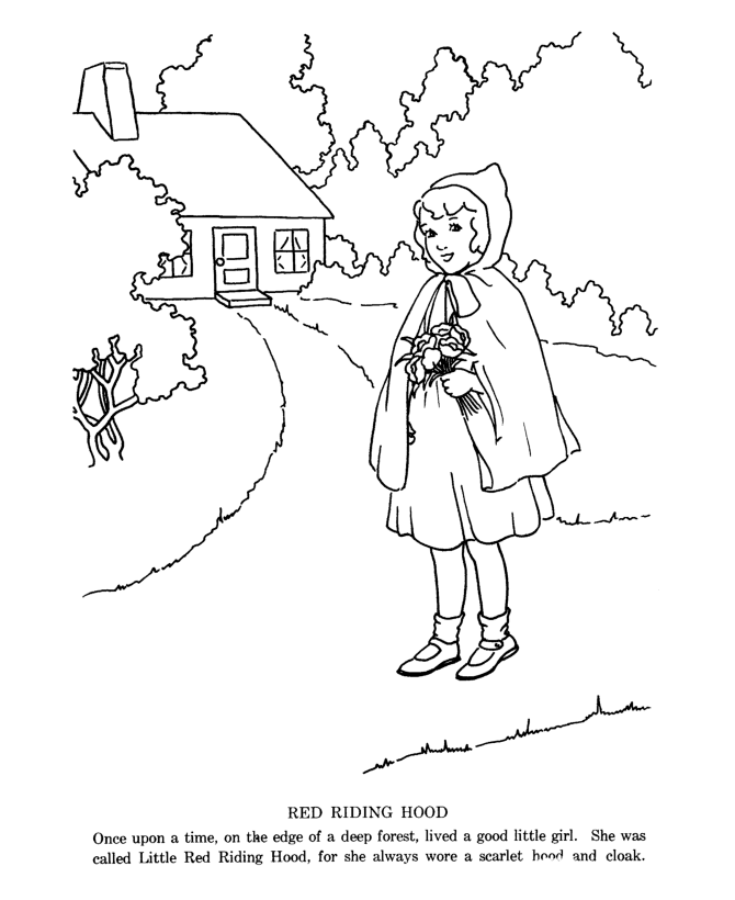 red riding hood wolf Colouring Pages