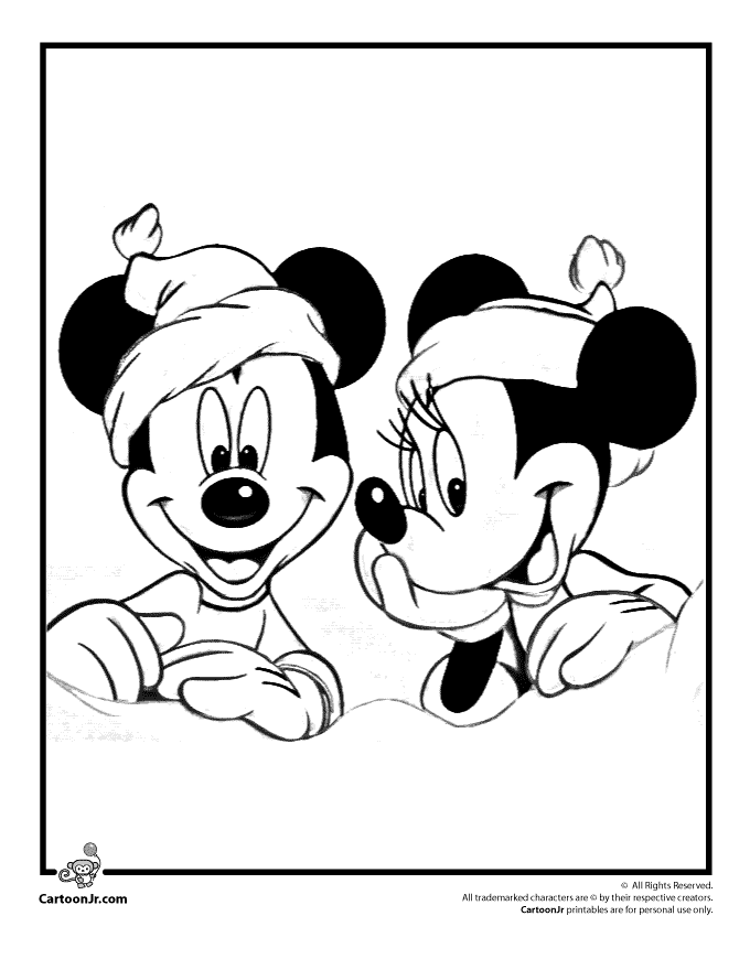 Disney Christmas Coloring Pages | Cartoon Jr.