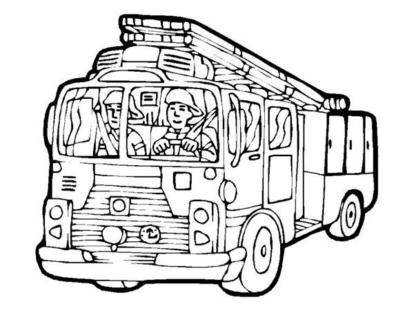 Fire Truck Coloring Pages Picture 6 – Printable Big Fire Truck ...