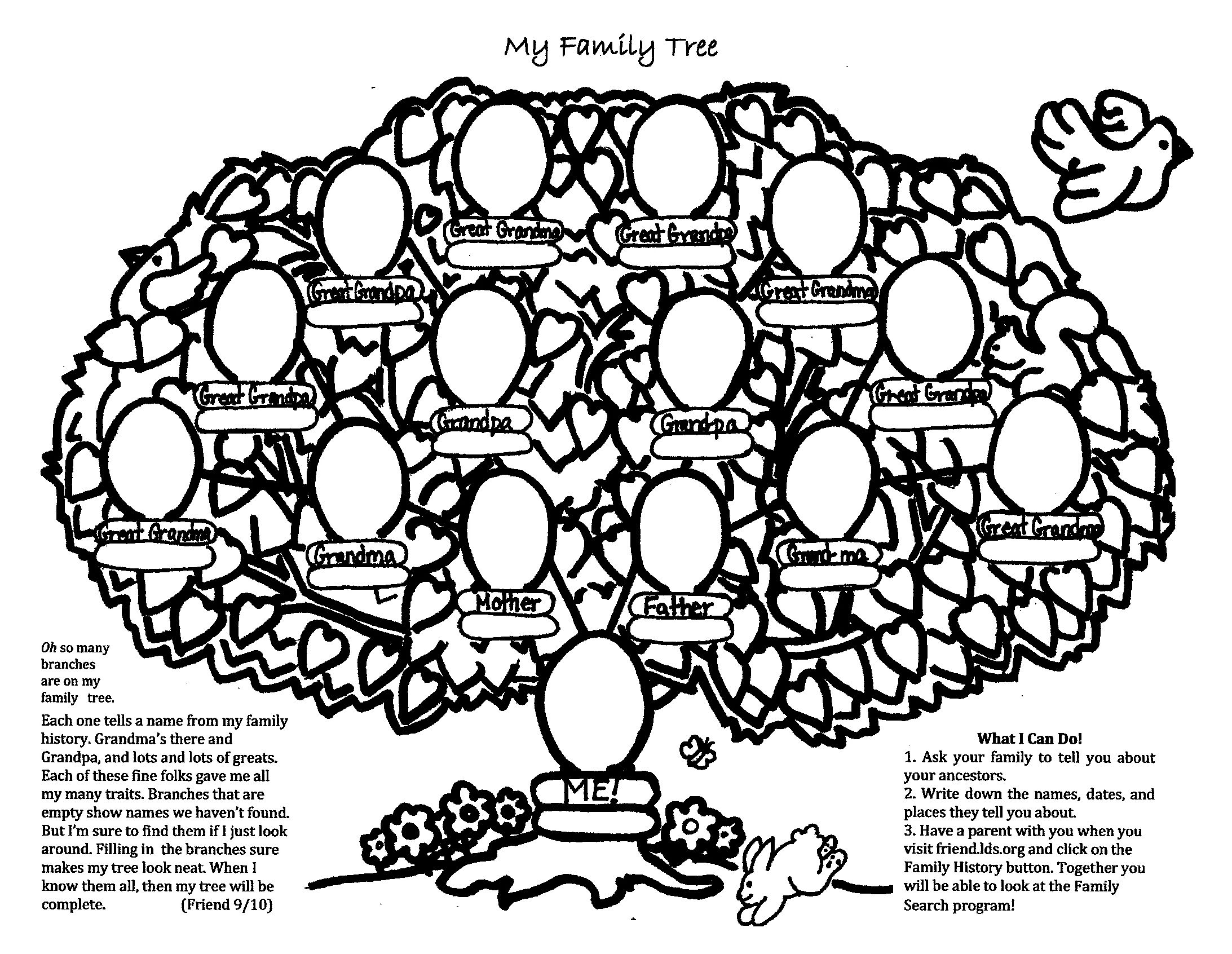 Family Tree Coloring Pages Printable - Coloring Page Photos