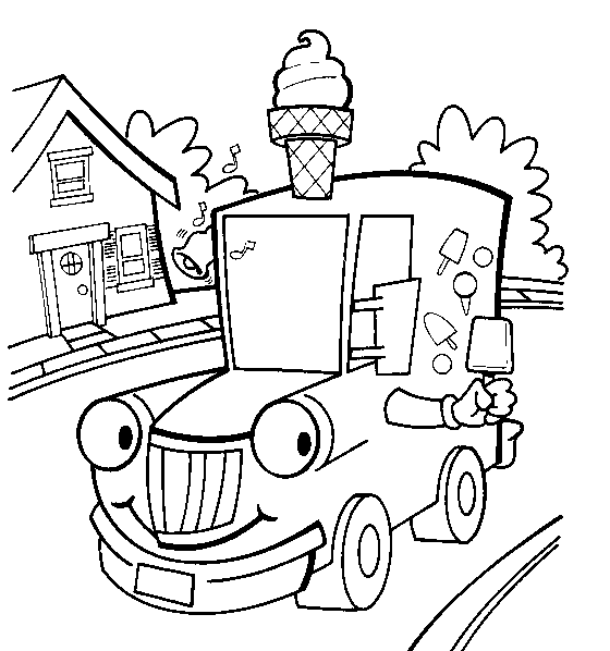 Download Ice Cream Truck Coloring Page - Coloring Home
