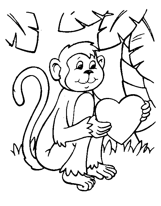 Download Monkey Coloring Book Page - Coloring Home