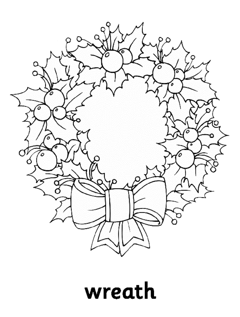 Download Coloring Pages Wreaths - Coloring Home