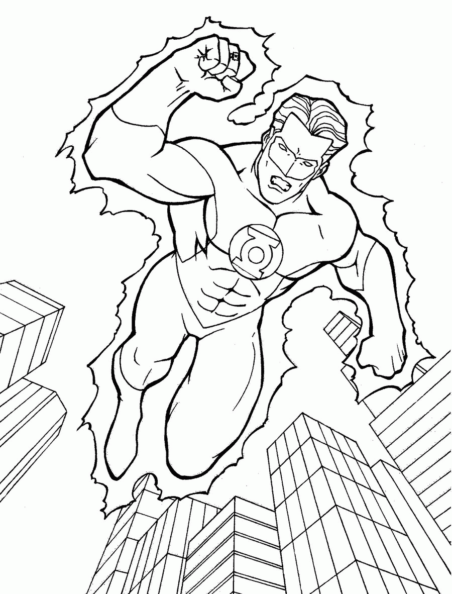 Green Lantern Coloring Pages and Book | UniqueColoringPages