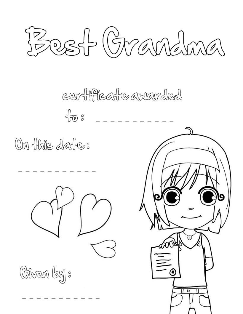Birthday Card For Grandma Coloring Pages - High Quality Coloring Pages