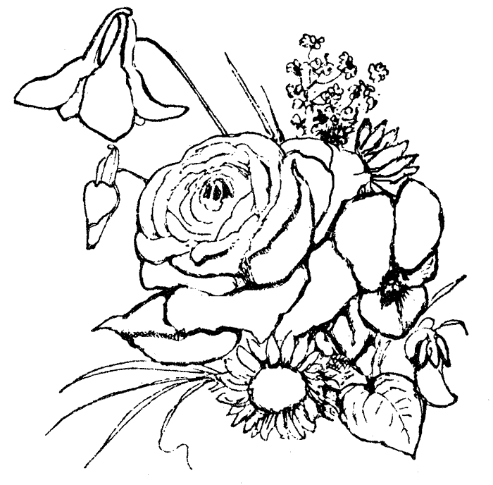 beautiful flower coloring pages - High Quality Coloring Pages