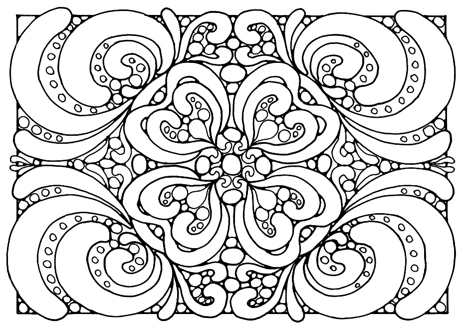 Symmetrical illustration - Anti stress Adult Coloring Pages