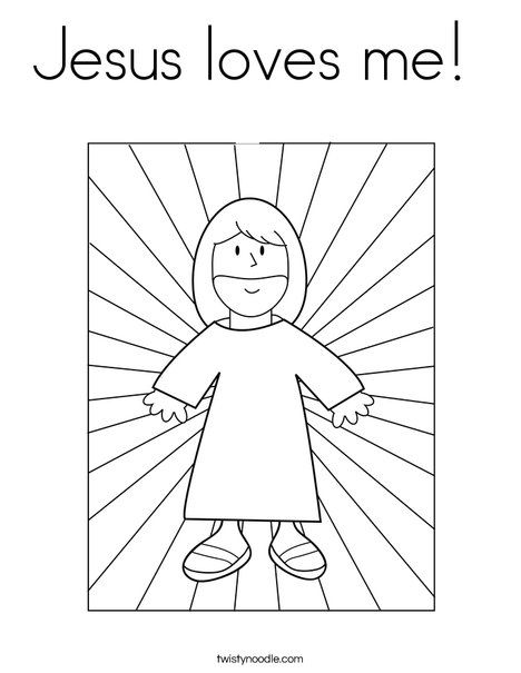 Jesus Loves Me Coloring Sheet - Coloring Pages for Kids and for Adults