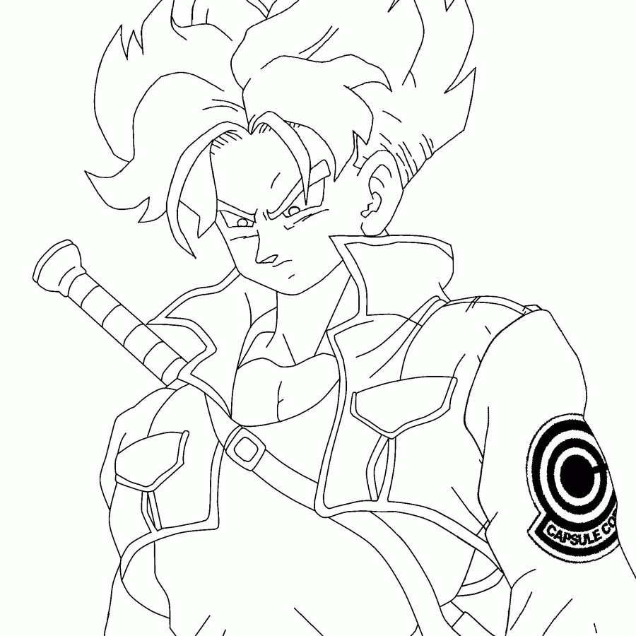 Download 11 Pics Of DBZ Future Trunks Coloring Pages - Trunks Dragon Ball Z ... - Coloring Home