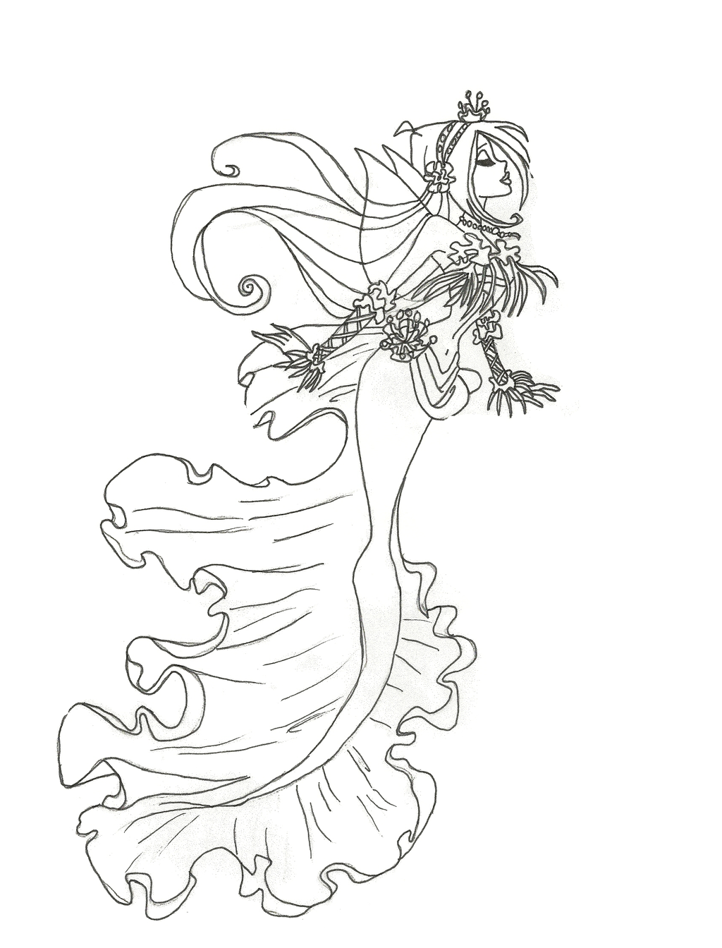 Angel And Mermaid Coloring Pages - Coloring Pages For All Ages