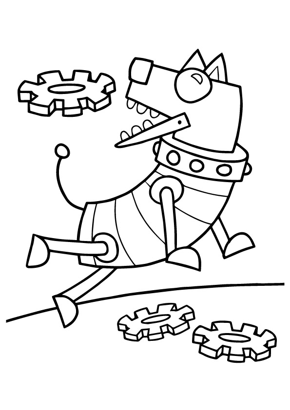 Doggy Robot Coloring Page - Free Printable Coloring Pages for Kids
