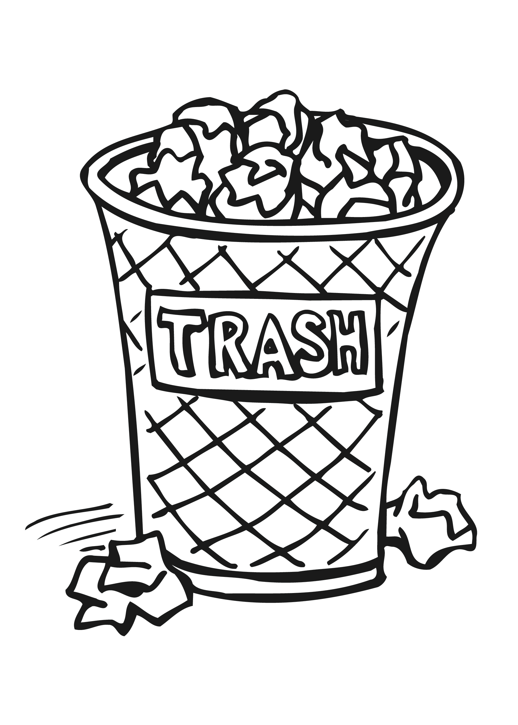 How To Draw A Trash Can For Dummies - ClipArt Best