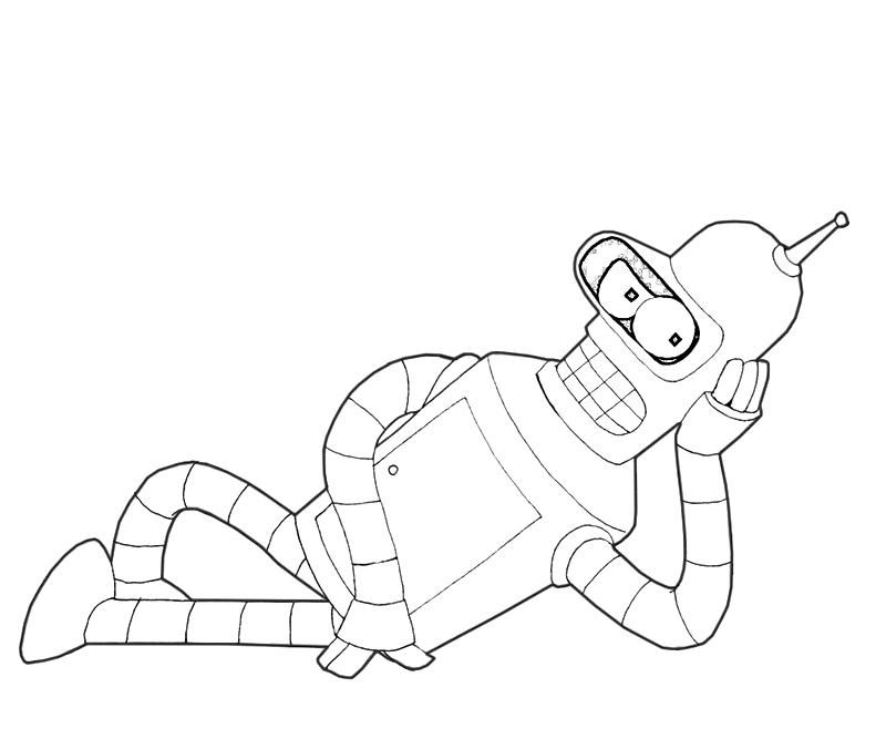 Bender Coloring Page.
