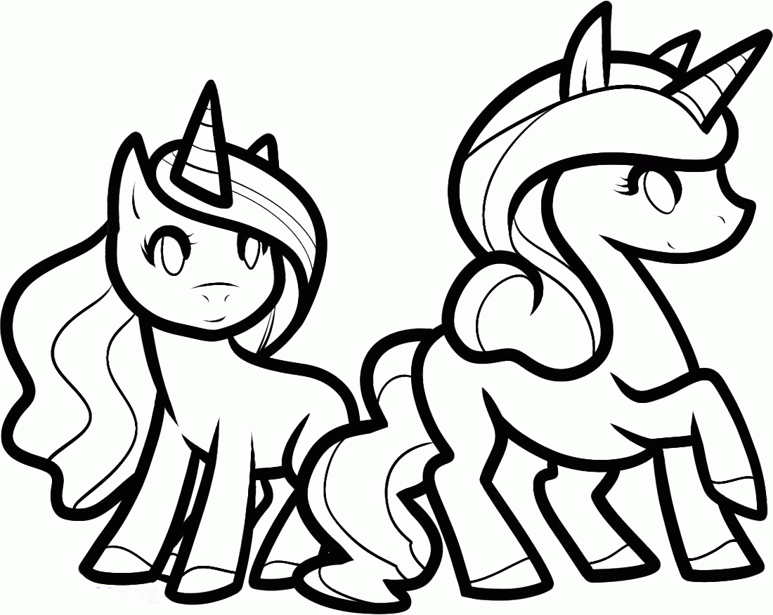 Unicorn Cartoon Coloring Pages   Coloring Home
