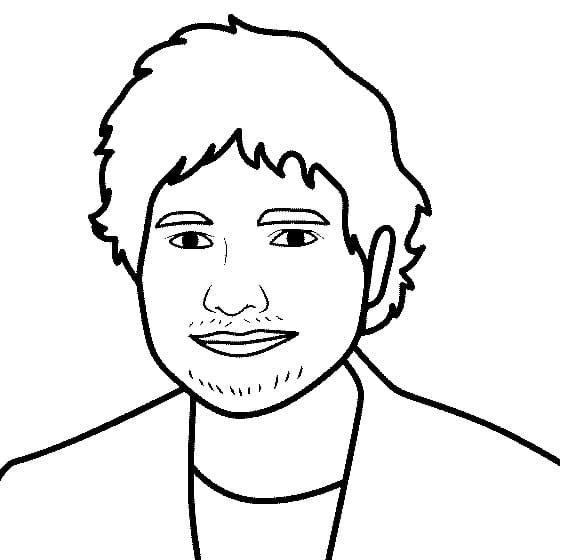 Singer Ed Sheeran Coloring Page - Free Printable Coloring Pages for Kids