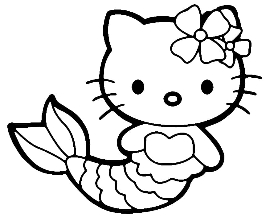 Hello Kitty Mermaid Coloring Pages - Free Printable Coloring Pages for Kids