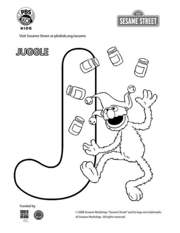 The Letter J Coloring Page | Kids Coloring… | PBS KIDS for Parents