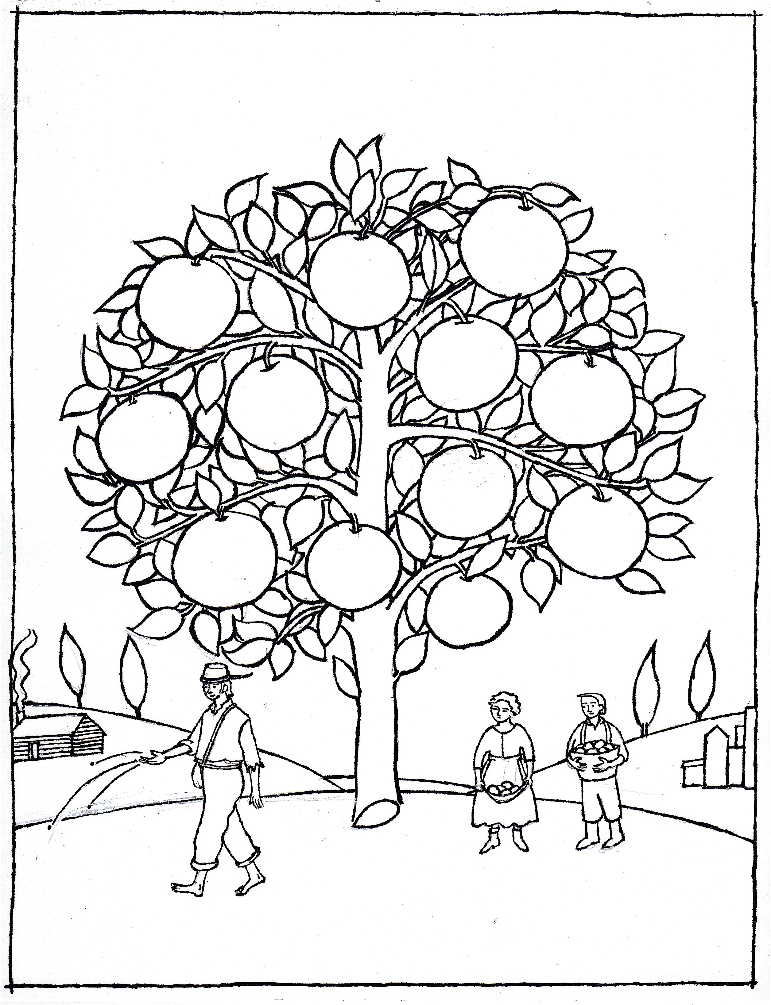 Intellect Free Johnny Appleseed Coloring Pages Az Coloring Pages ...