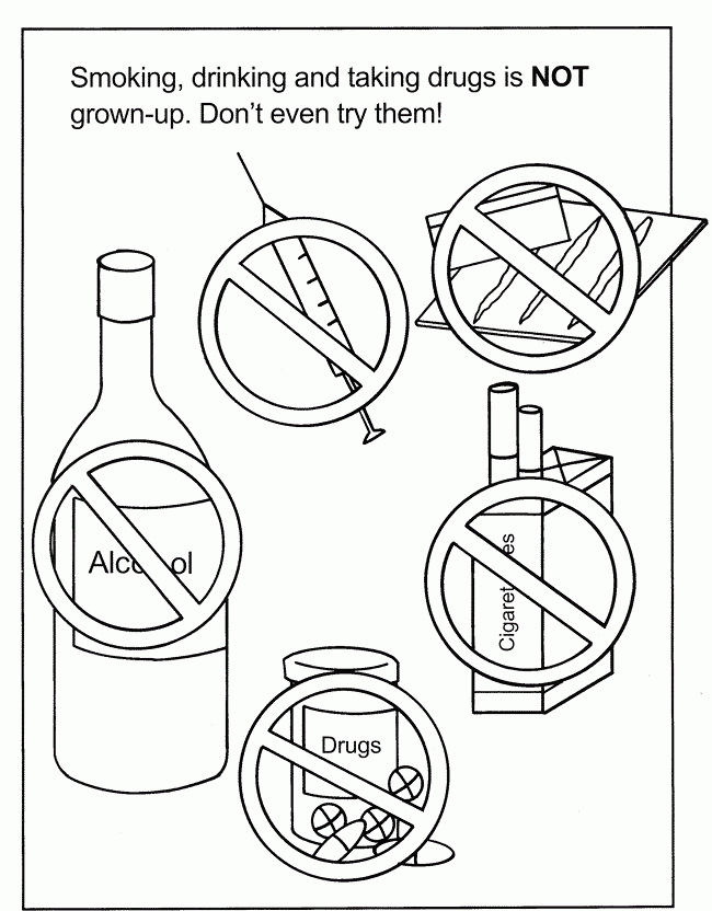 Download Printable Drug Free Coloring Pages - Coloring Home