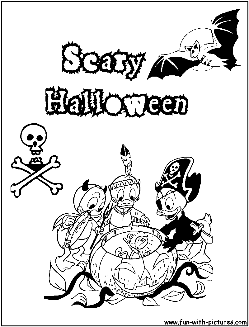 Scary Halloween House Coloring Pages Scary Mask Coloring Pages ...