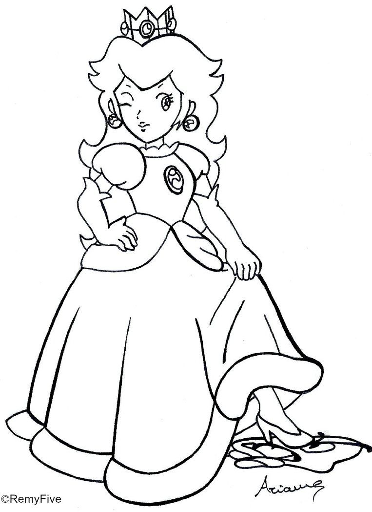 Princess Peach Coloring Pages To Download And Print For Free - Coloring