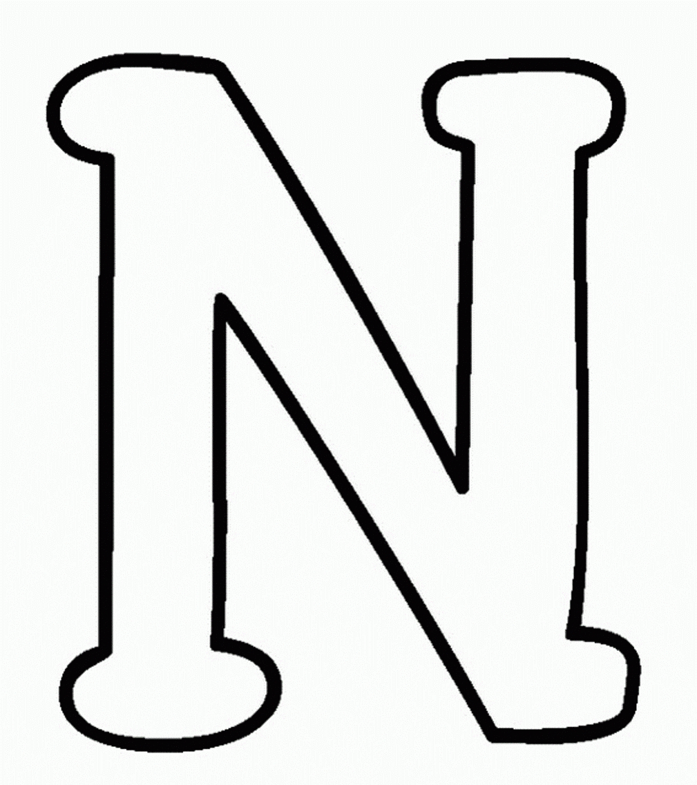 manual letter n coloring pages for kids preschool crafts widetheme coloring home