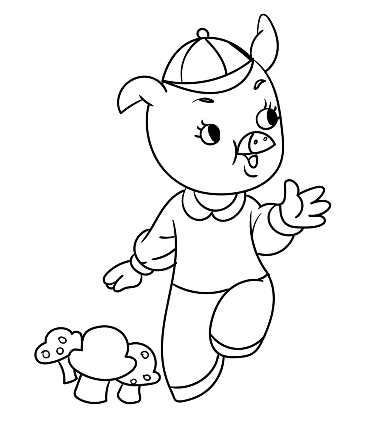Cute Pigs Coloring Pages - Coloring Home