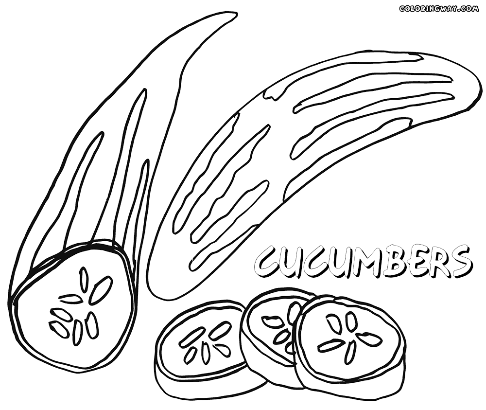 Cucumber coloring pages | Coloring pages to download and print