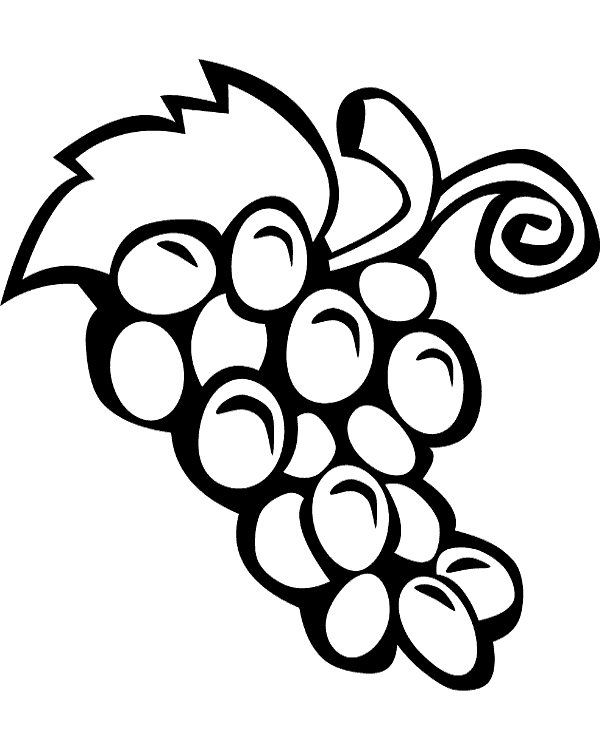 Grapes fruit coloring pages - Topcoloringpages.net