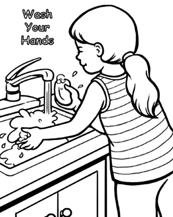 Download Washing Hands Coloring Pages Best Coloring Pages For Kids Coloring Home