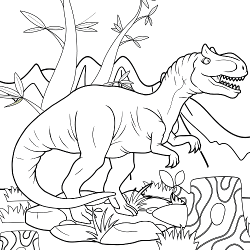 Allosaurus Coloring Pages - Dinosaur Coloring Pages