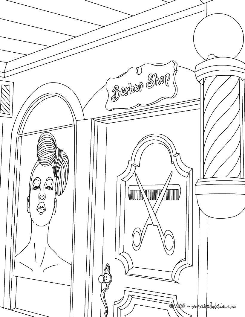 Online coloring pages Coloring page Barber shop hairstyles, Download print coloring  page.