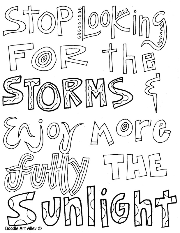 Attitude Coloring Pages - Religious Doodles