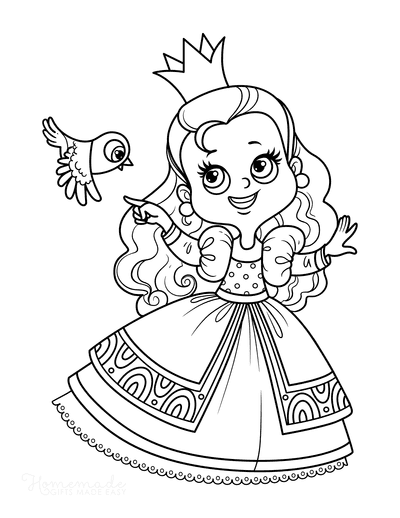 61 Princess Coloring Pages | Free Printables for Kids & Adults