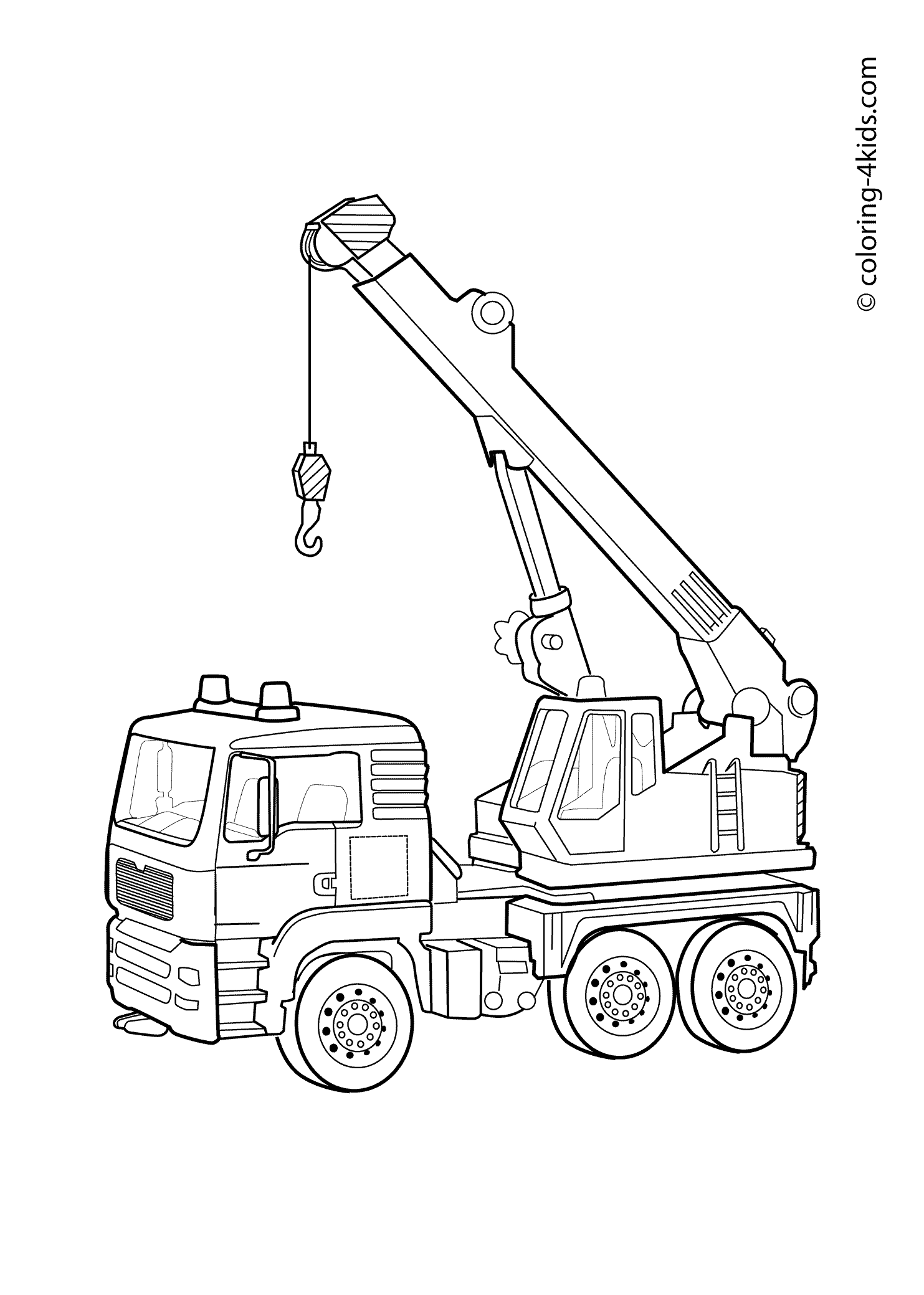 Hoisting crane Transportation Coloring page for kids, printable | Coloring  pages for kids, Truck coloring pages, Tractor coloring pages