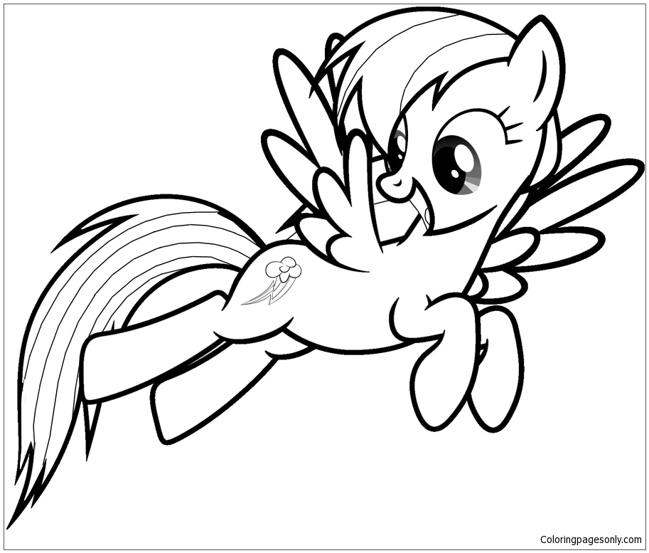 My Little Pony Rainbow Dash 2 Coloring Pages - Cartoons Coloring Pages - Coloring  Pages For Kids And Adults