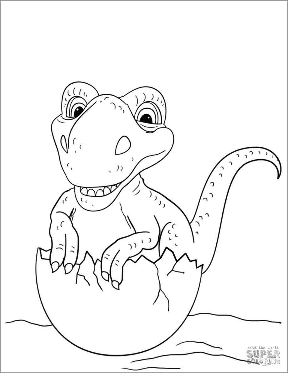 Baby Giganotosaurus Dinosaurs Coloring Page - ColoringBay
