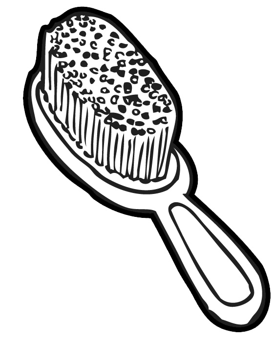 comb my hair coloring page - Clip Art Library