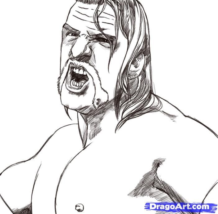 Draw Triple H, Step by Step, Drawing Sheets, Added by Dawn, April ...