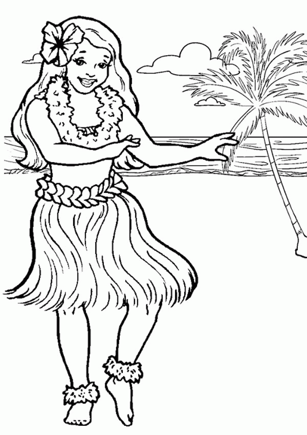Hawaiian For Kids - Coloring Pages for Kids and for Adults