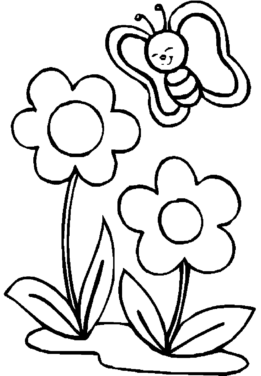 Download Coloring Flowers For Kids - Coloring Home