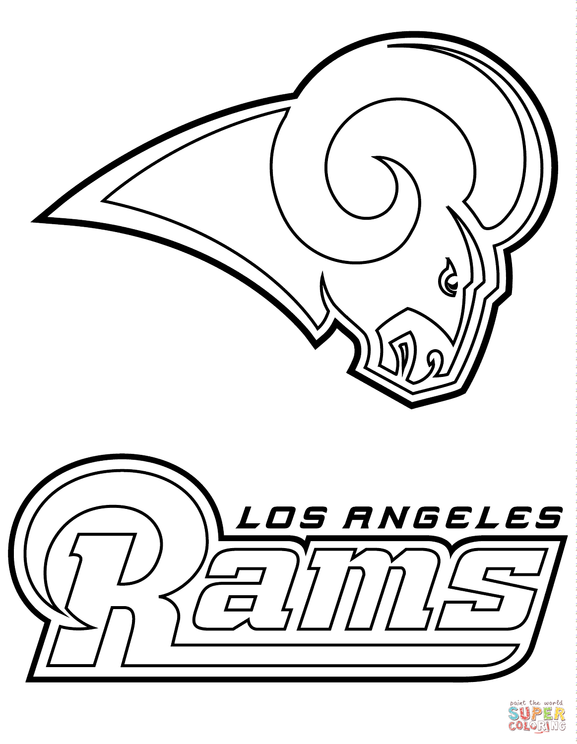 Los Angeles Rams Logo coloring page | Free Printable Coloring Pages