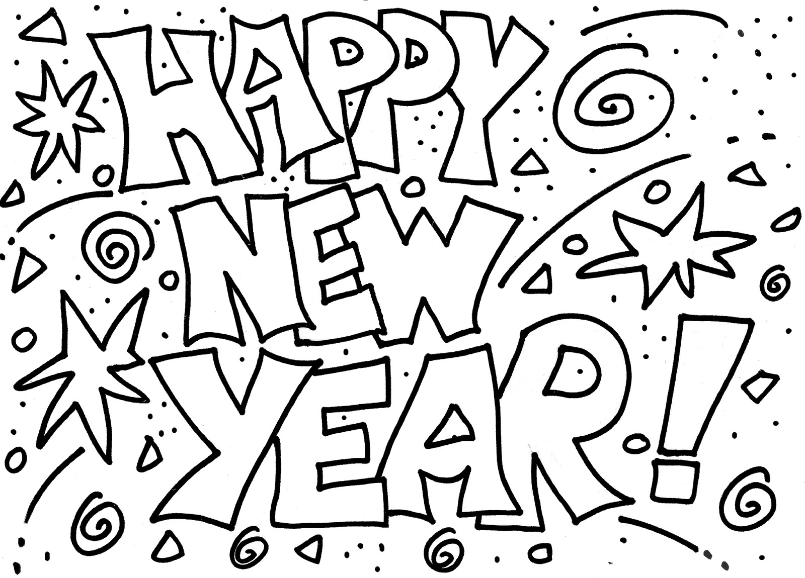36 Most Matchless Coloring Pages Page Happy New Yeargs And ...