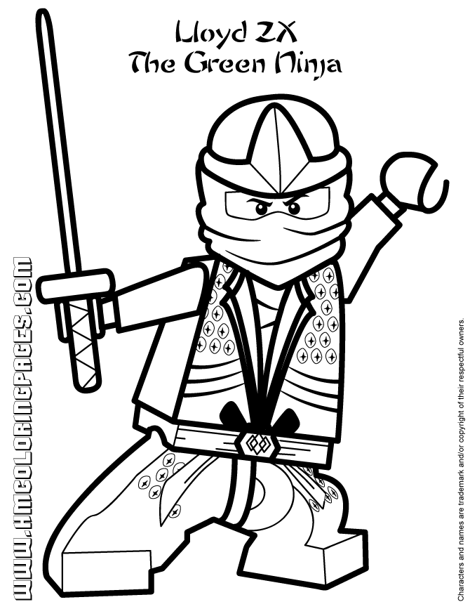 Ninja Sword Coloring Pages