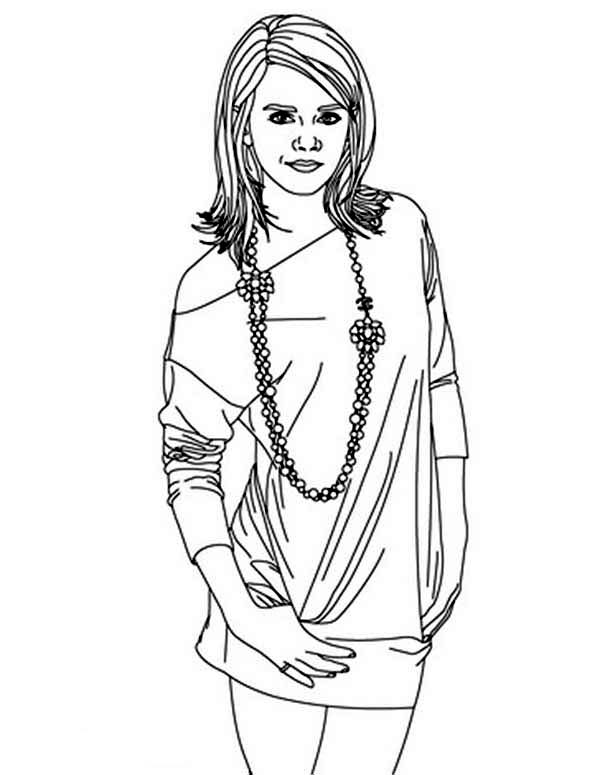 Emma Watson One Of Most Beautiful Ladies Coloring Page : Coloring Sun