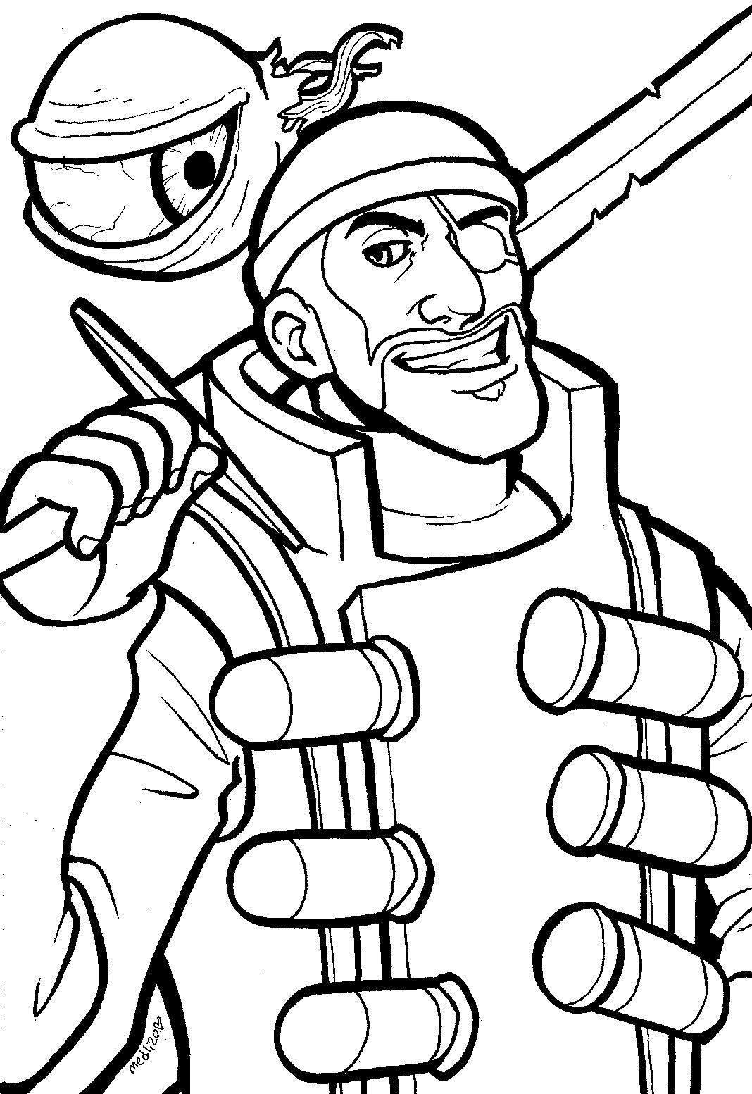 A while back, I said I'd make you guys some TF2-related coloring ...