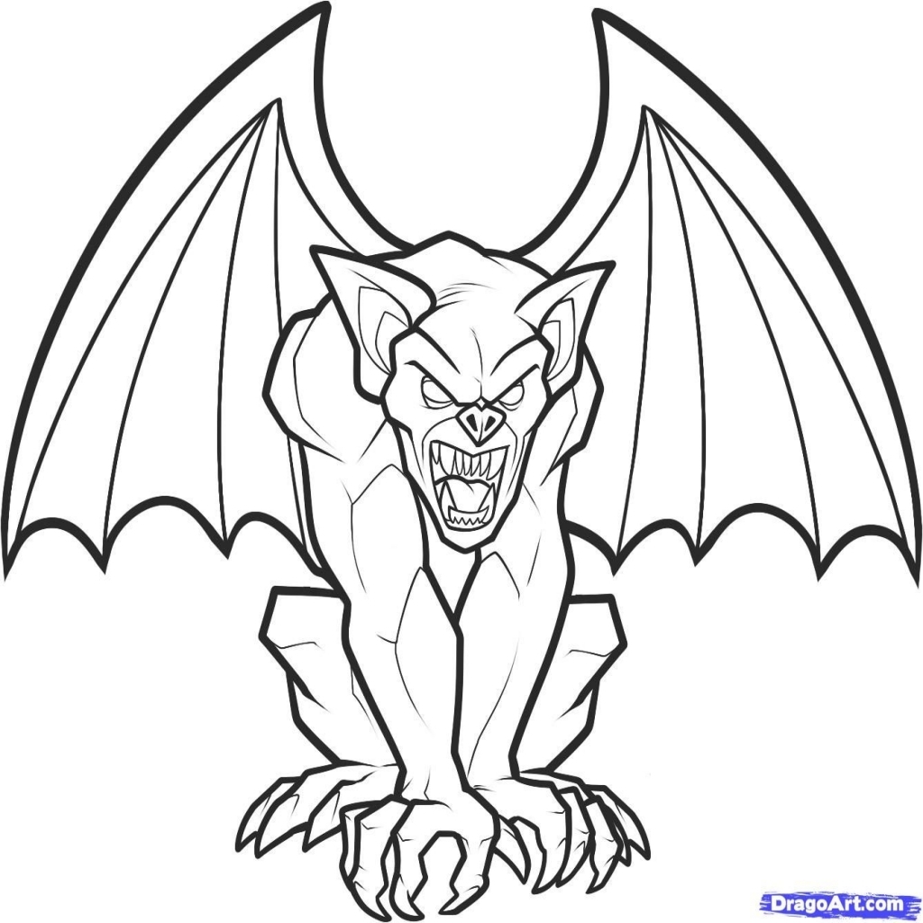 Gargoyle Coloring Pages at GetDrawings | Free download