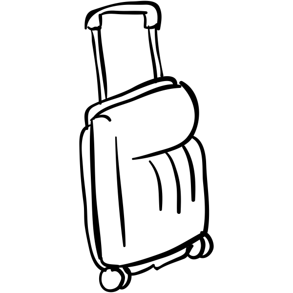 Suitcase Coloring Page For Kids