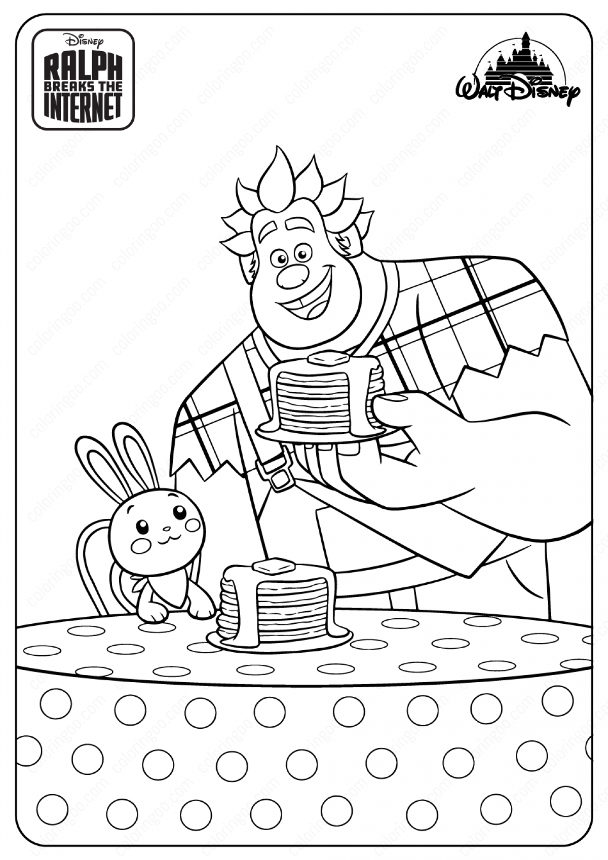 Ralph Breaks The Internet Fun Bun Coloring Pages